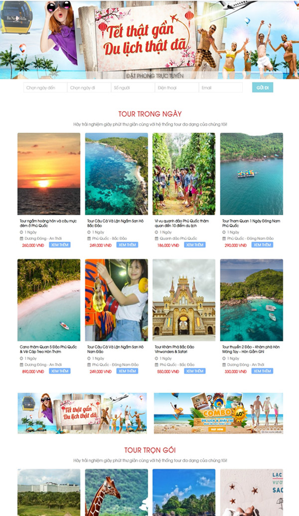 Thiết kế website du lịch